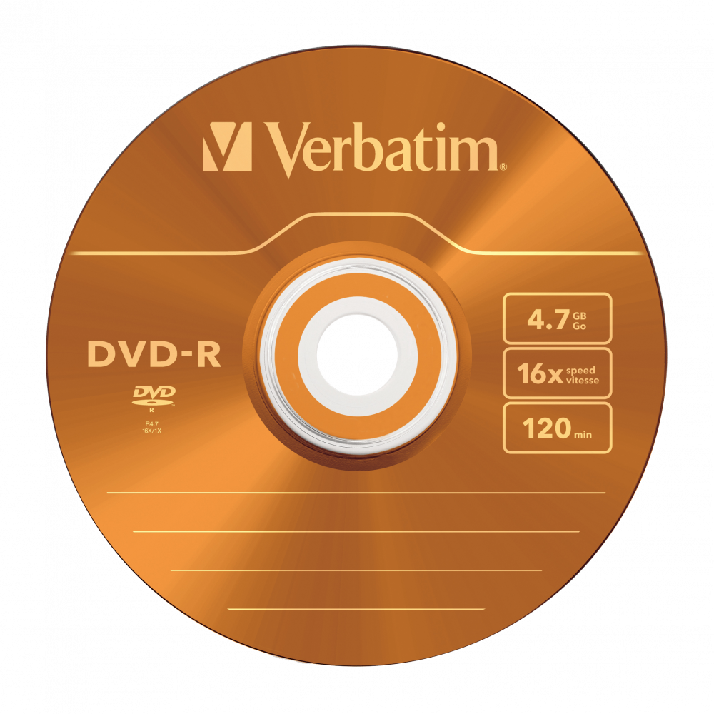 Оптический диск Verbatim DVD-R 4.7GB 16X AZO Color, Slim Case, 5 шт