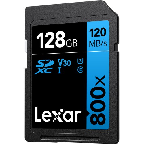 Карта памяти Lexar High-Performance 800x Blue PRO SDXC 128GB UHS-I U3 V30, R/W 150/45 МБ/с