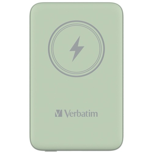Портативный аккумулятор Verbatim Charge‘n’Go Power Bank 10000 мАч с беспроводной зарядкой, зелёный