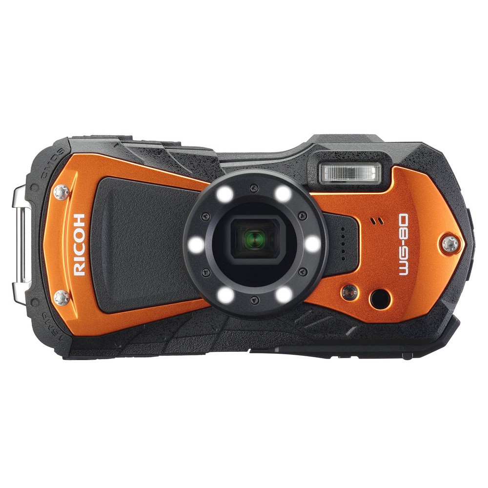 Фотоаппарат Ricoh WG-80 водонепроницаемый оранжевый/черный