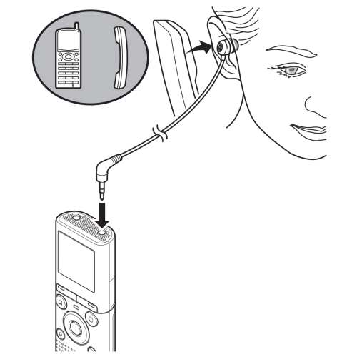 Микрофон-наушник Olympus TP8 Telephone Pick-up для записи телефонных разговоров
