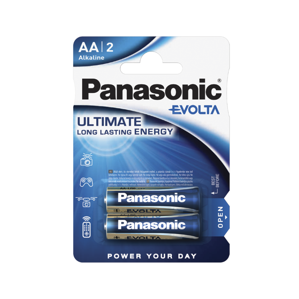 Батарейки Panasonic Evolta AA щелочные 2 шт