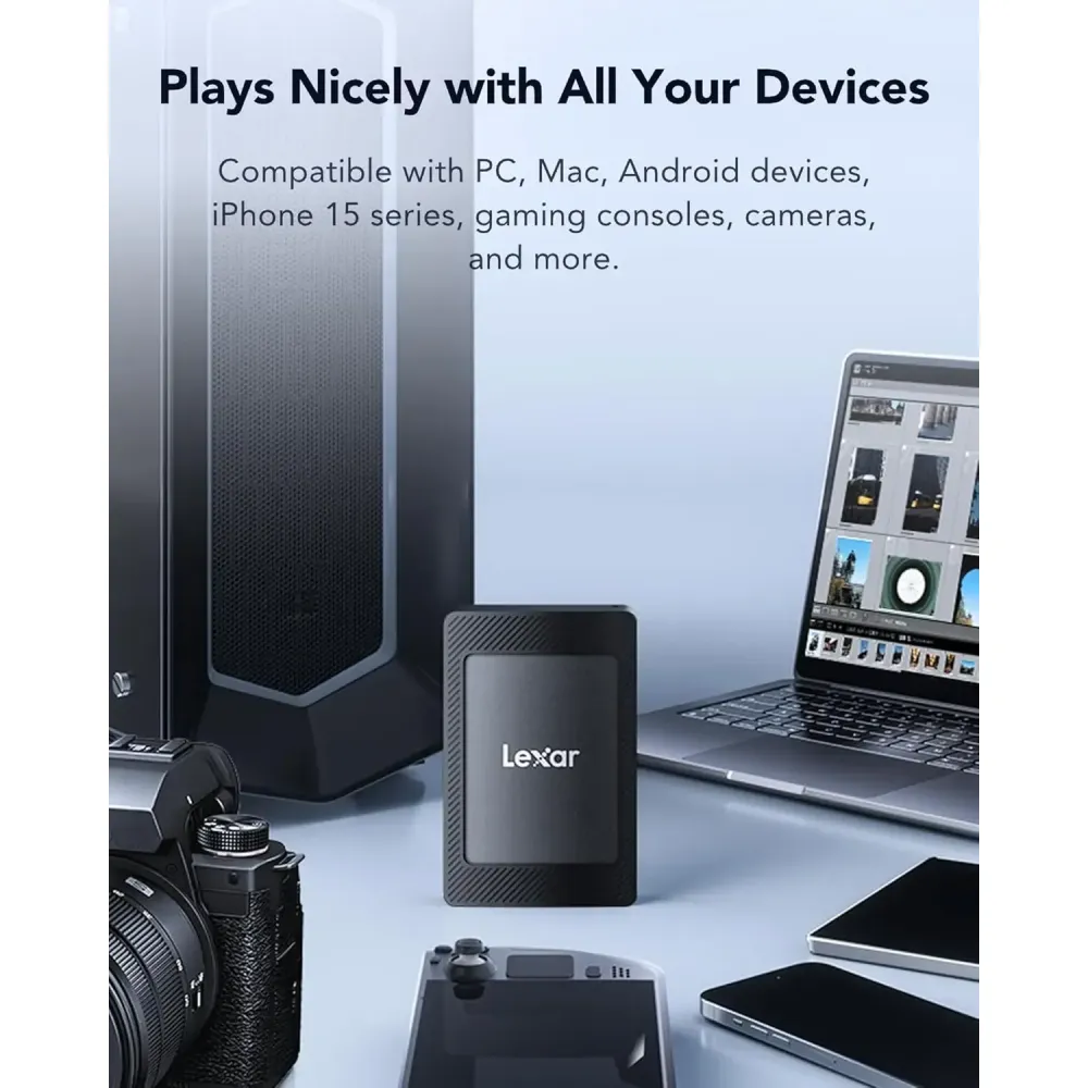 Внешний накопитель Lexar SL500 Portable SSD Magnetic Set USB 3.2 Gen 2x2 2TB, R/W 2000/1800 МБ/с