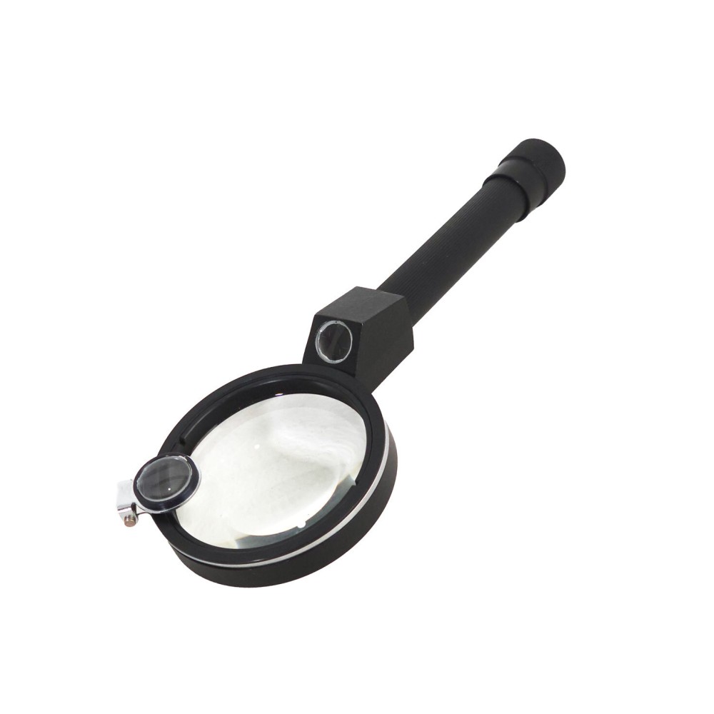 Лупа криминалистическая БелОМО 2,5х-6х с подсветкой, 68 мм