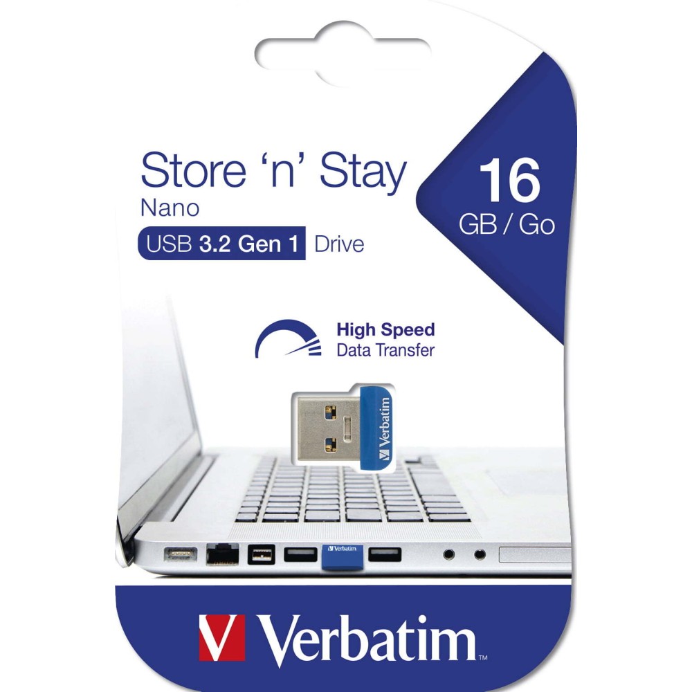 Флеш-накопитель Verbatim Store 'n' Stay Nano USB 3.2 Gen1 16GB