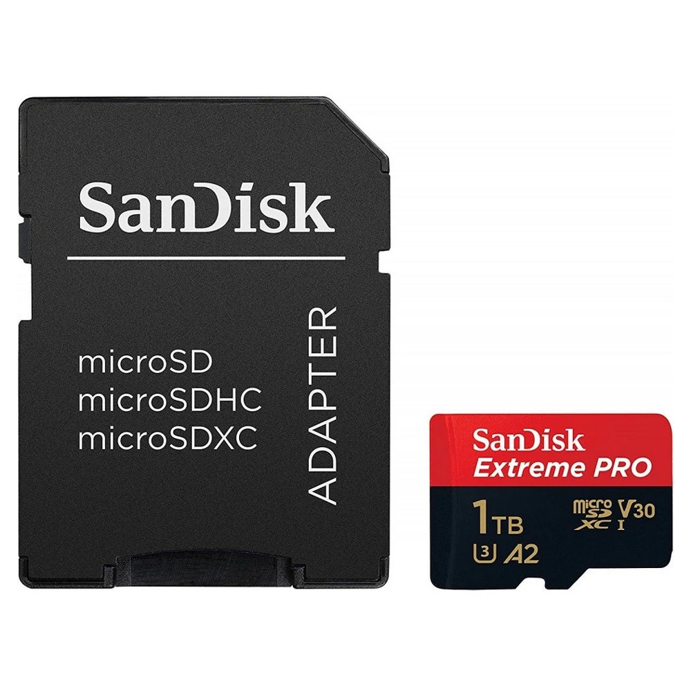 Карта памяти SanDisk Extreme Pro microSDXC 1TB UHS-I U3 V30 A2, R/W 160/90 МБ/с