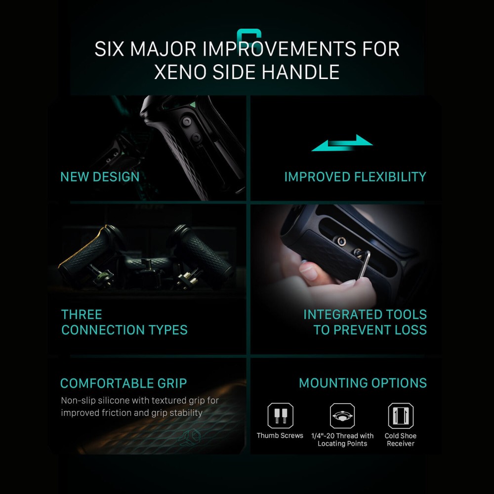 Боковая рукоятка Tilta Xeno для 1/4" ARRI черная (TA-XSH1-B)