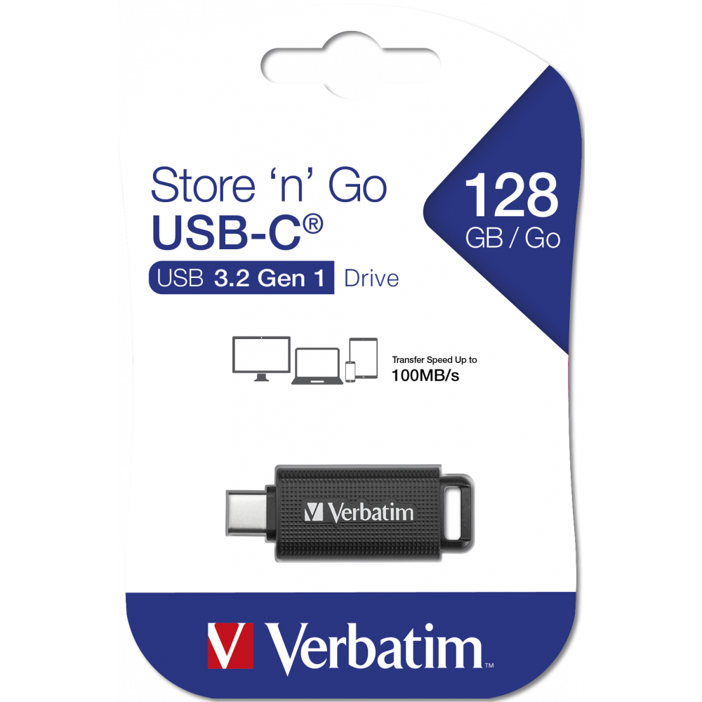 Флеш-накопитель Verbatim Store 'n 'Go USB 3.1 Gen1 Type-C 128GB