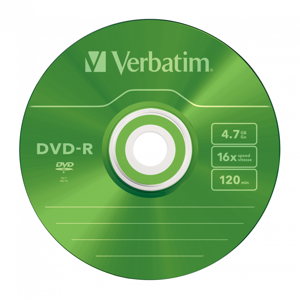 Оптический диск Verbatim DVD-R 4.7GB 16X AZO Color, Slim Case, 5 шт