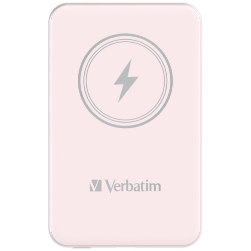 Портативный аккумулятор Verbatim Charge‘n’Go Power Bank 5000 мАч с беспроводной зарядкой, розовый