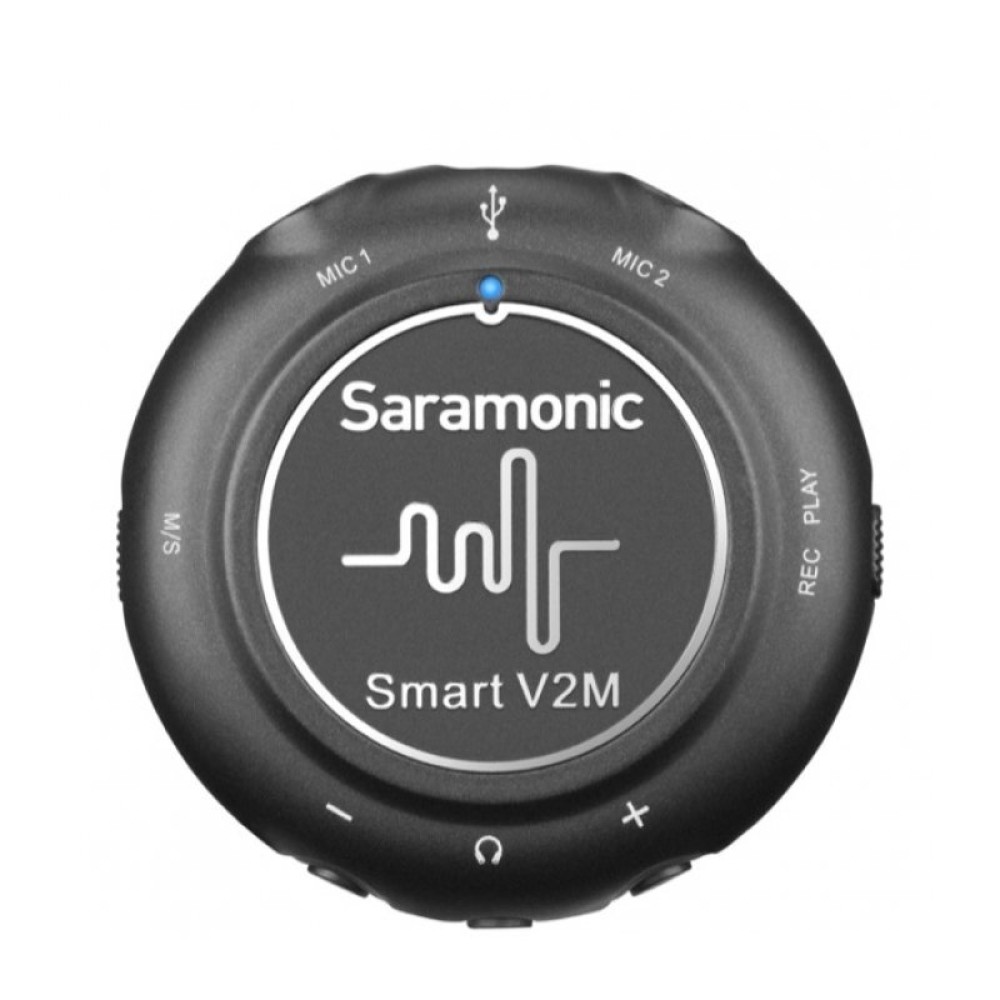 Внешняя звуковая карта Saramonic Smart V2M, вход: 2х 3,5 мм; выход: USB-A / USB-C / Lightning