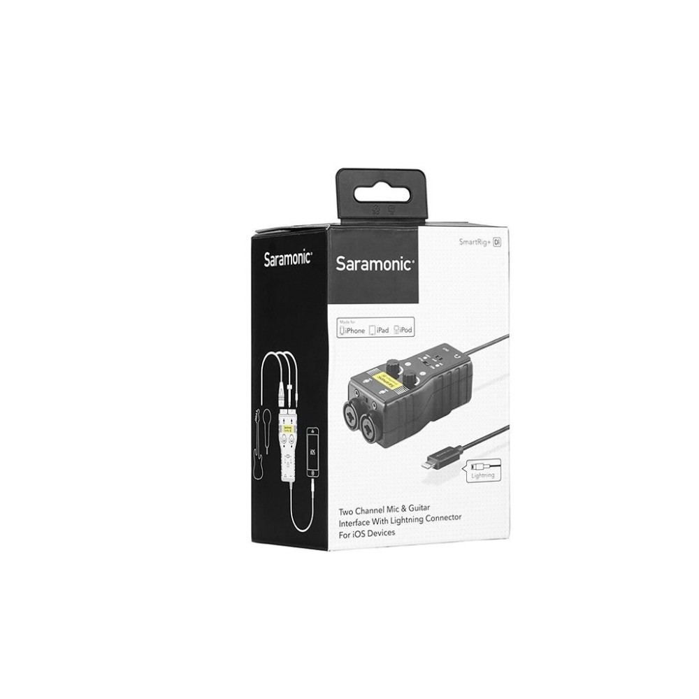 Внешняя звуковая карта Saramonic SmartRig+ Di, вход: 2х XLR / 2х 1/4"; выход: Lightning