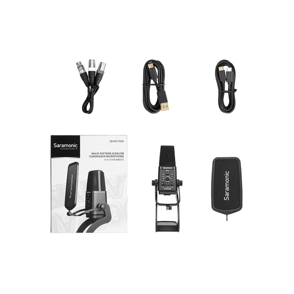 Микрофон настольный Saramonic SR-MV7000, разъем USB/Type-C/XLR