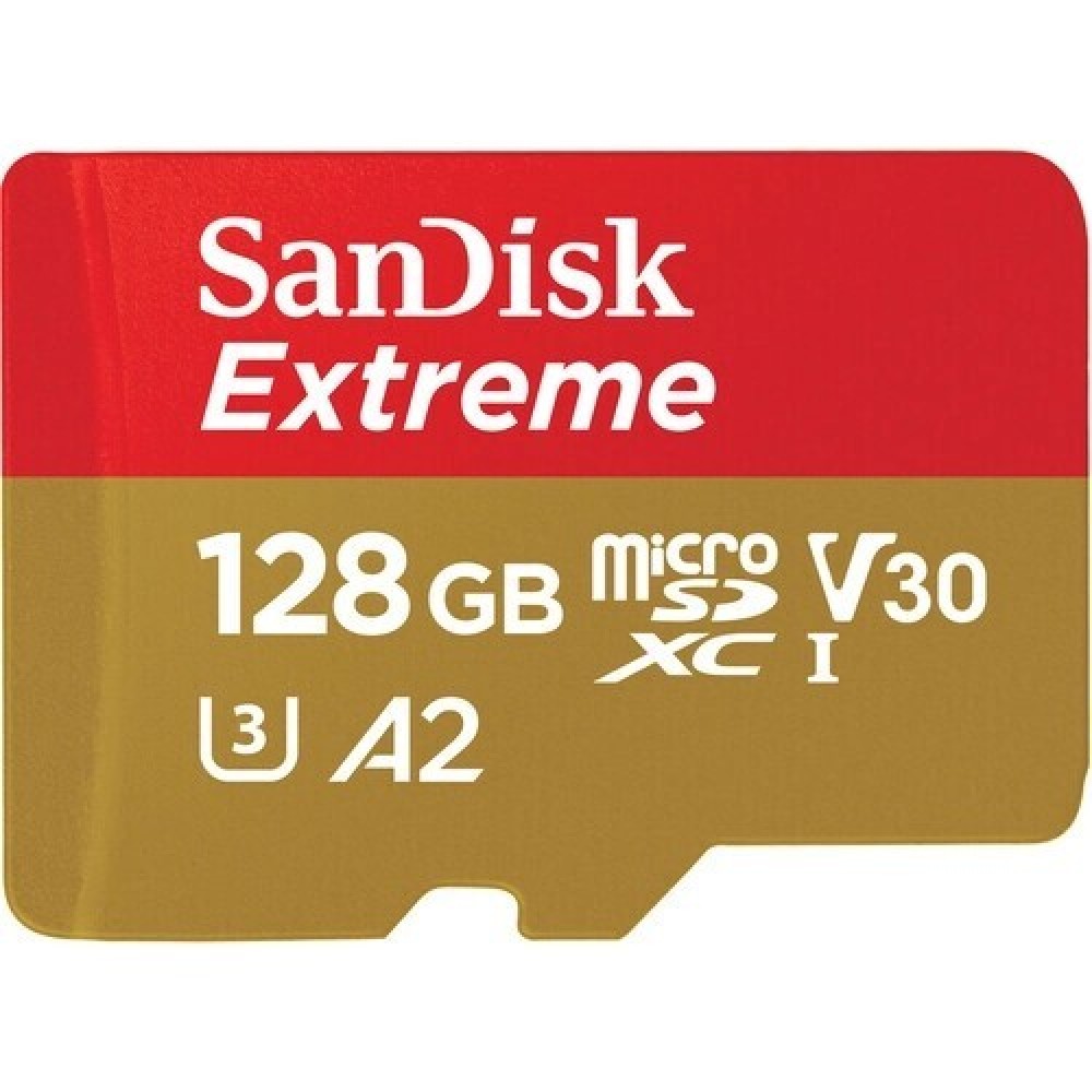 Карта памяти SanDisk Extreme microSDXC 128GB UHS-I U3 V30 A2, R/W 190/90 МБ/с