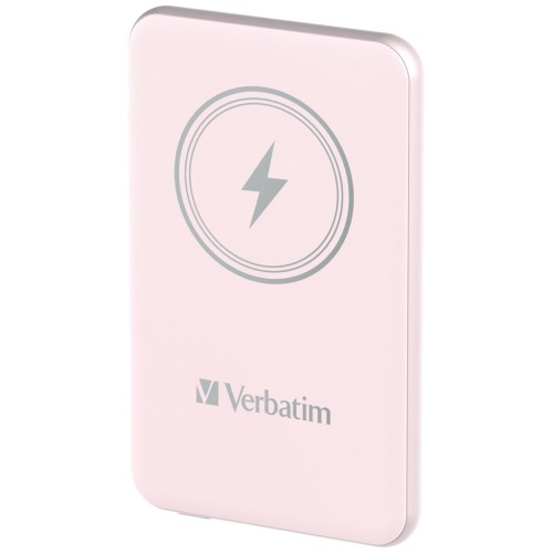 Портативный аккумулятор Verbatim Charge‘n’Go Power Bank 5000 мАч с беспроводной зарядкой, розовый