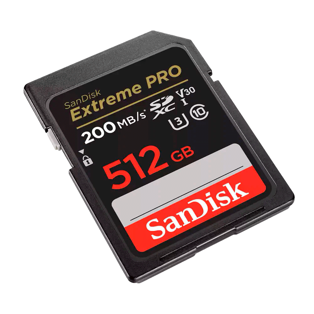 Карта памяти SanDisk Extreme Pro SDXC 512GB UHS-I U3 V30, R/W 200/140 МБ/с