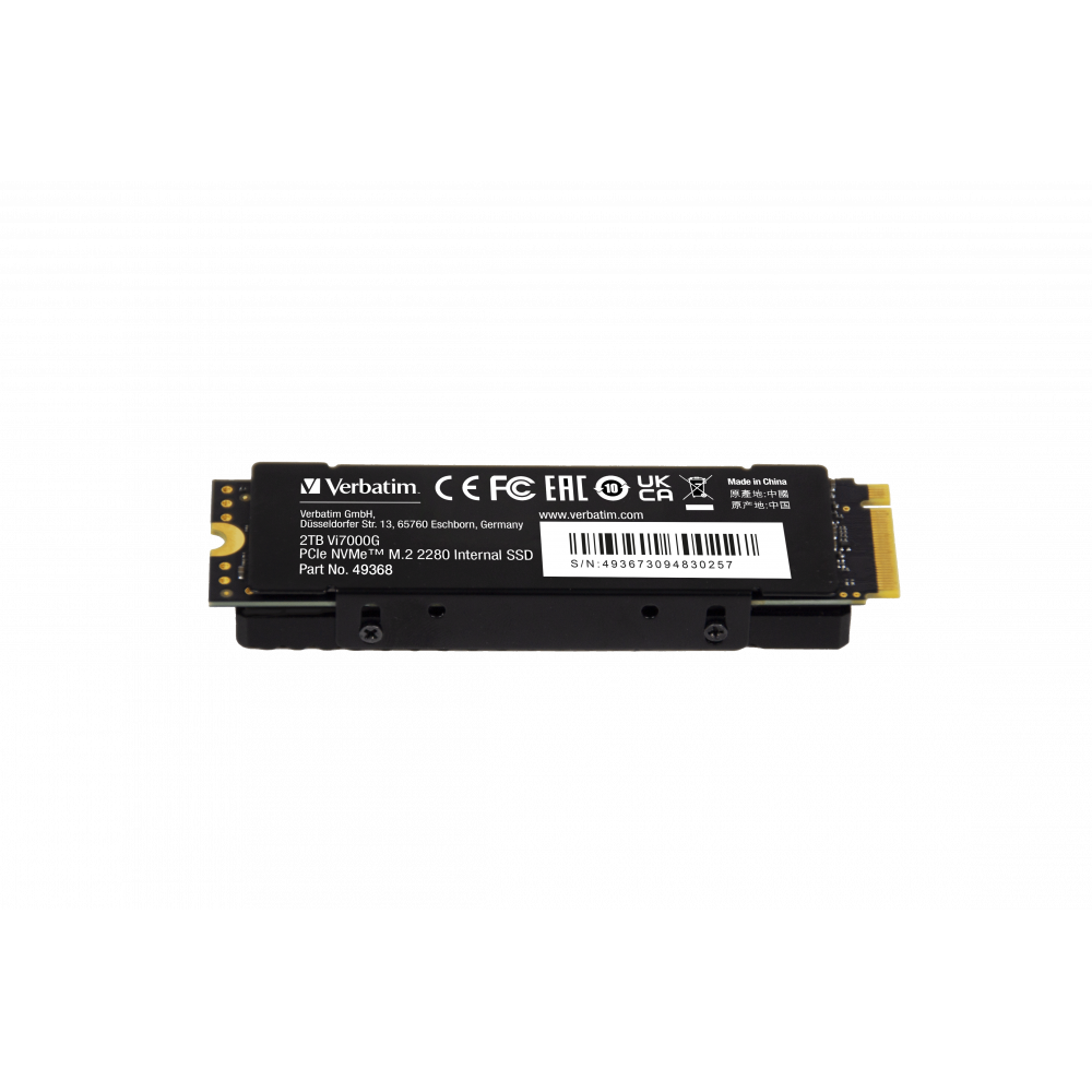 Внутренний накопитель Verbatim VI7000G SSD PCIe NVMe 2TB, R/W 7000/6500 МБ/с