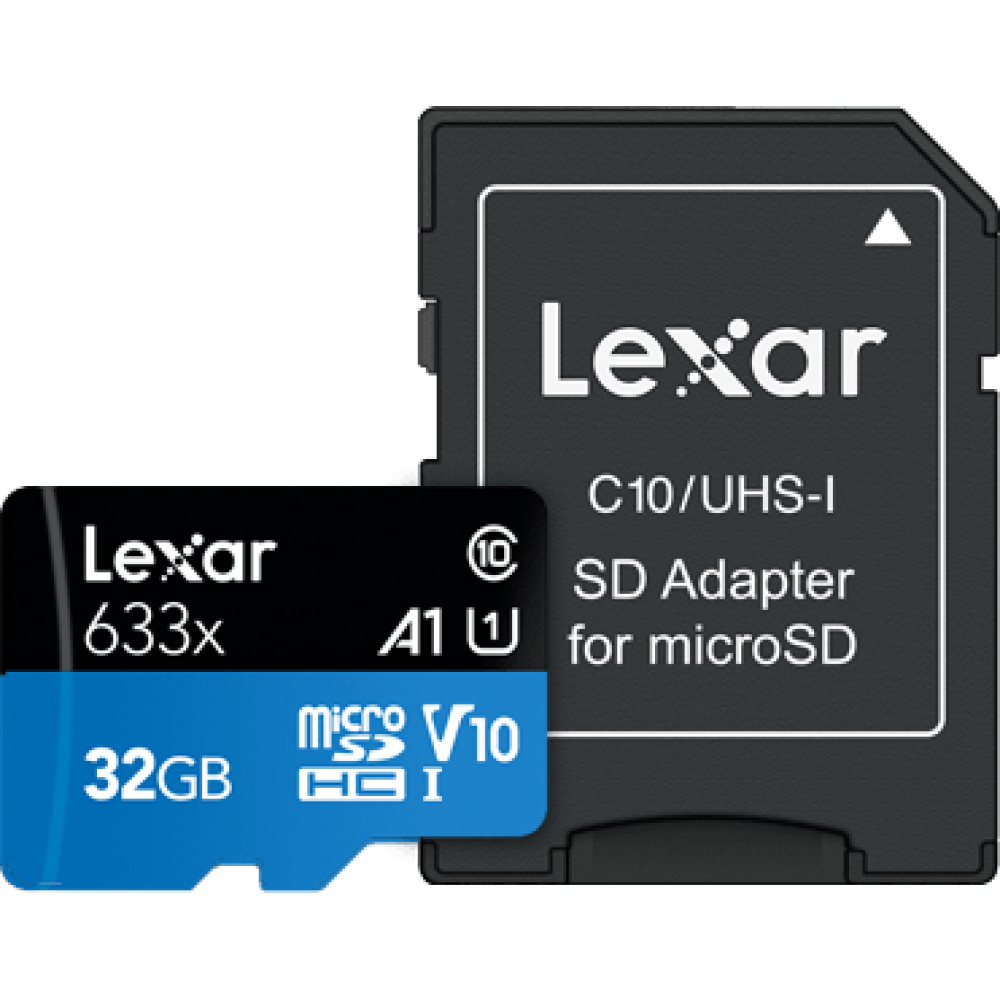 Карта памяти Lexar High-Performance 633x Blue microSDHC 32GB UHS-I U1 V10 A1, R 100 МБ/с