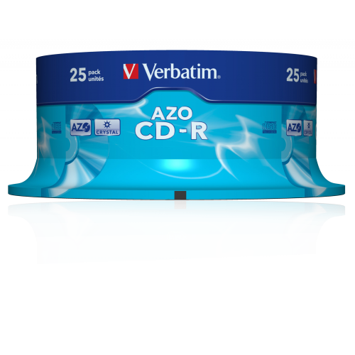 Оптический диск Verbatim CD-R 700MB 52X AZO Crystal, Spindle, 25 шт