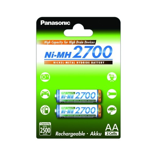 Аккумулятор Panasonic BK-3HGAE/2BE 2700 mAh 2шт AA