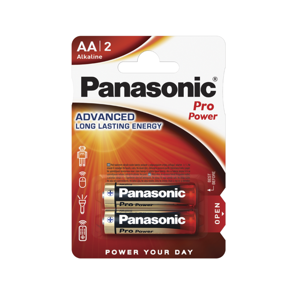 Батарейки Panasonic Pro Power AA щелочные 2 шт