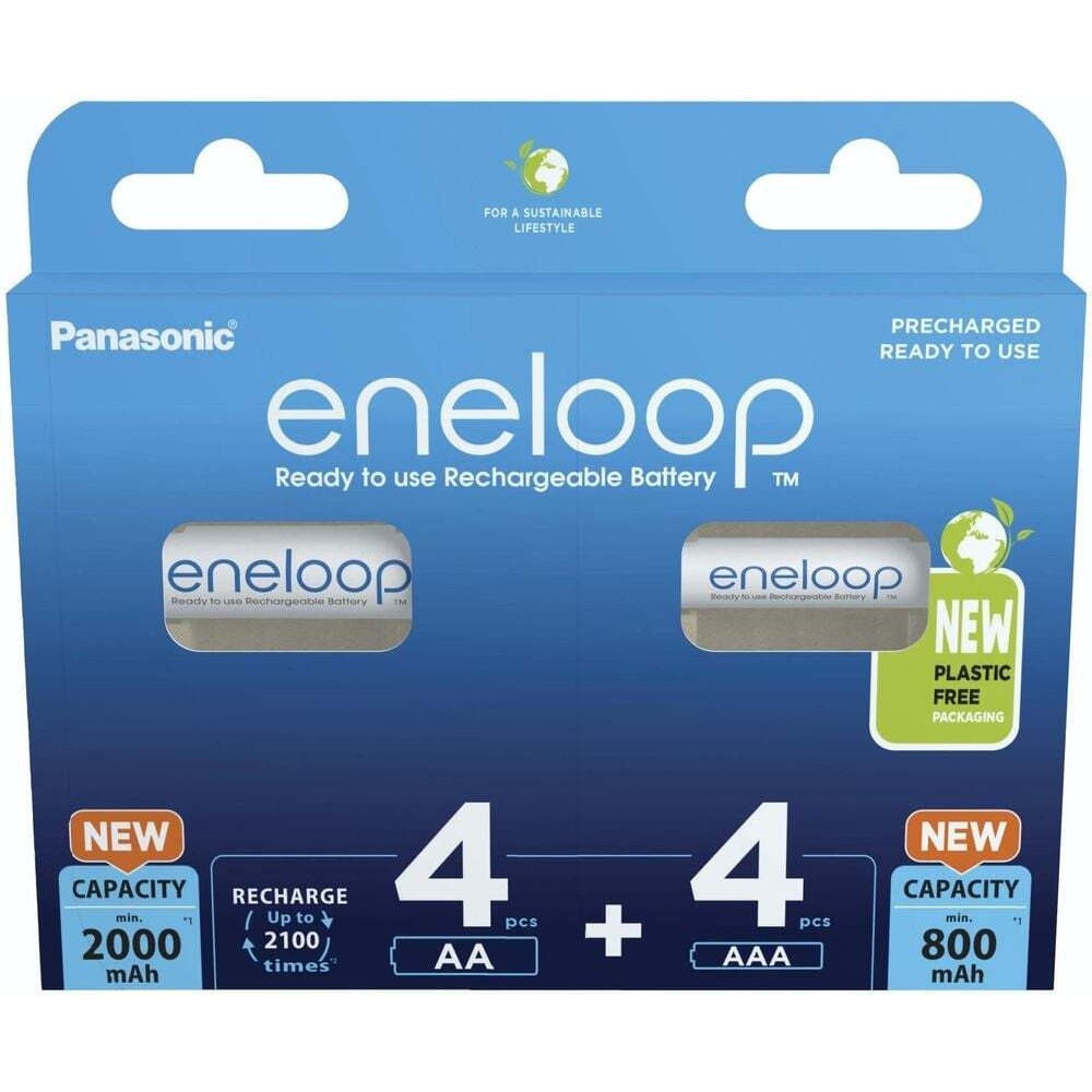 Аккумулятор Panasonic Eneloop BK-KJMCDE44E 4xAA(2000mAh) + 4xAAA(800mAh)