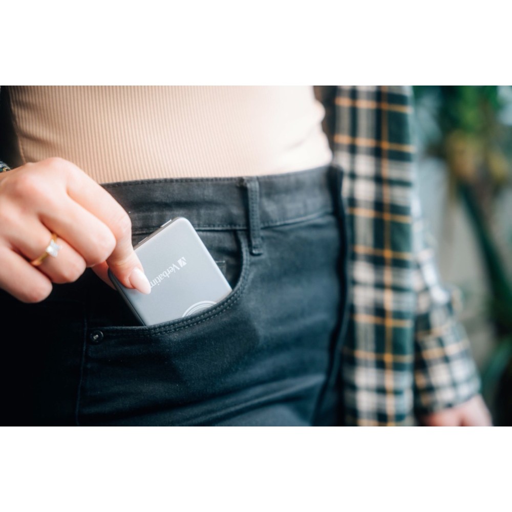 Портативный аккумулятор Verbatim Charge‘n’Go Power Bank 5000 мАч с беспроводной зарядкой, серый