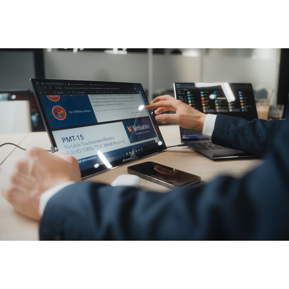 Портативный сенсорный монитор Verbatim PMT-15 Portable Touchscreen Monitor 15.6" Full HD 1080p