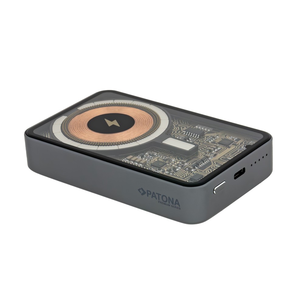 Портативный аккумулятор Patona Powerbank Clear 3.0 PD20W 10.000mAh Magnetic Wireless Fast Charge