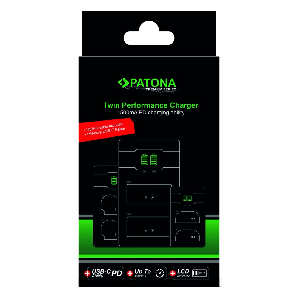 Зарядное устройство Patona Premium Twin Performance PD для F550, F750, F970