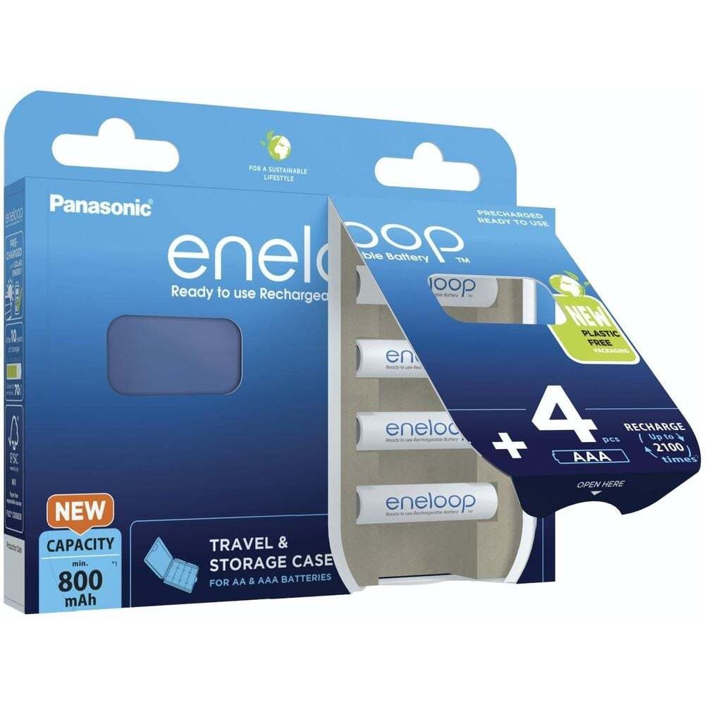 Аккумулятор Panasonic Eneloop BK-4MCDEC4BE 800 mAh 4шт AAA + кейс