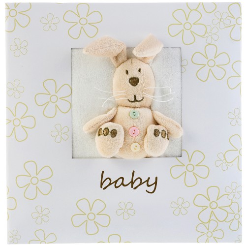 Фотоальбом Innova Booktype Memo Plush Bunny 10x15 на 160 фото, с кармашками, картон, белый (Q341292)