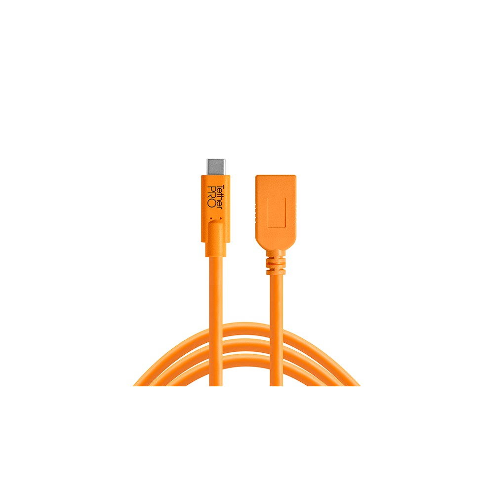 Кабель-удлинитель Tether Tools TetherPro USB-C to USB-A Female Adapter 4.6m Orange [CUCA415-ORG]