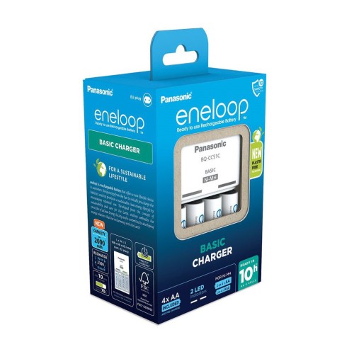 Зарядное устройство Panasonic Eneloop Basic K-KJ51MCD40E для AA/AAA + 4шт AA 2000 mAh