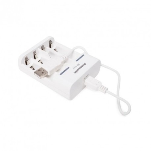 Зарядное устройство Panasonic Eneloop Basic K-KJ61MCC40USB для AA/AAA + 4шт AA 1900 mAh с USB-выходо