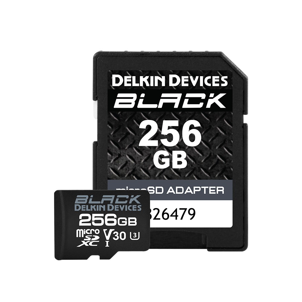 Карта памяти Delkin Devices Black microSDXC 256GB UHS-I U3 V30, R/W 90/90 МБ/с