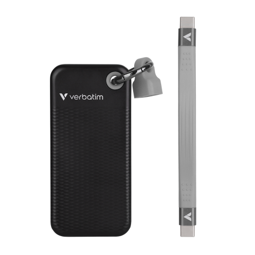 Внешний накопитель Verbatim Pocket SSD 1TB, USB 3.2 Gen2, R/W 1000/1000 МБ/с черный/серый