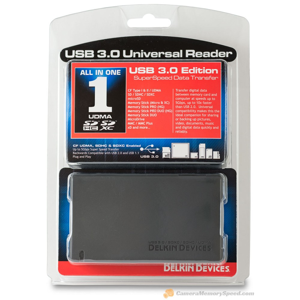 Кардридер Delkin Devices USB 3.0 Universal Memory Card Reader
