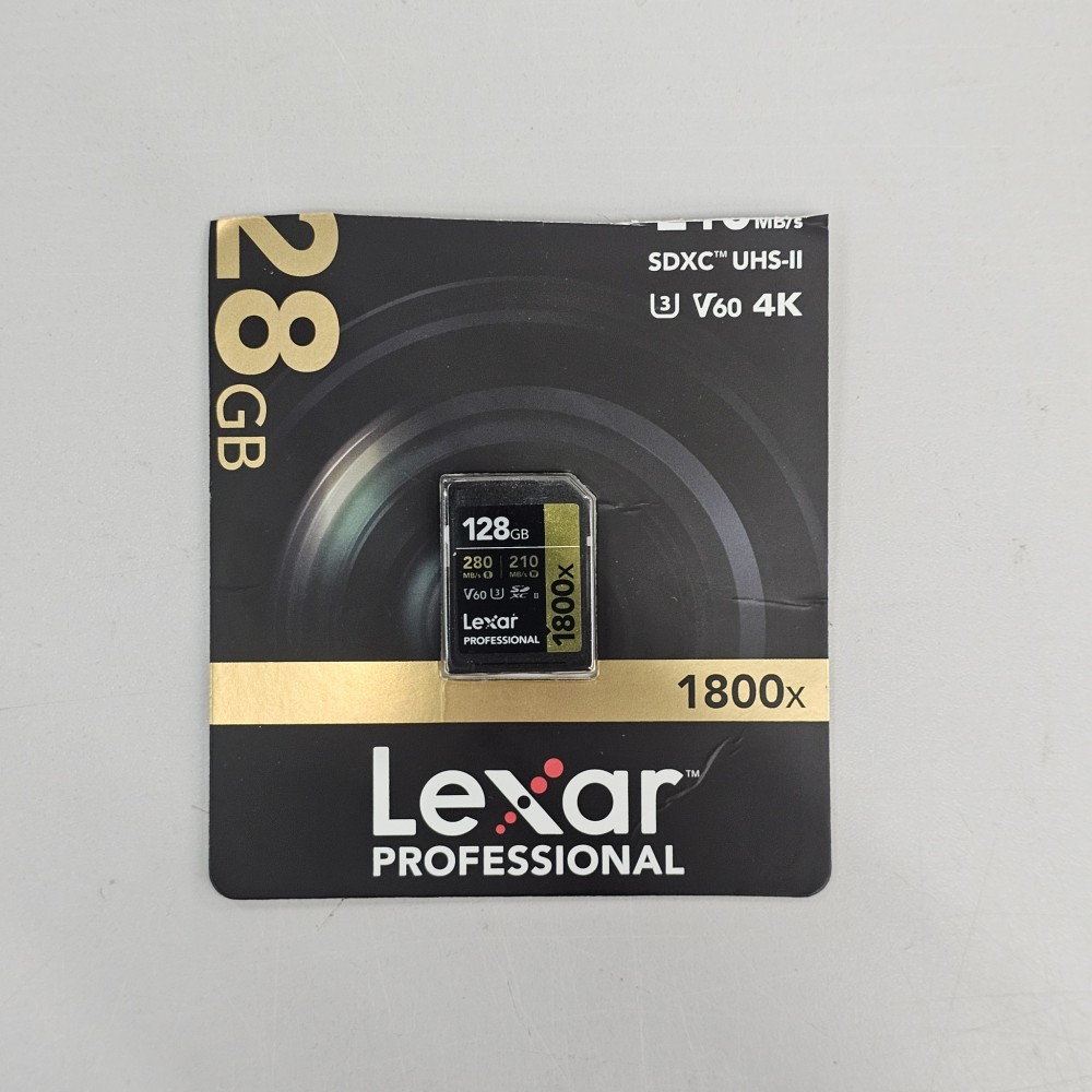Карта памяти Lexar Professional 1800x Gold SDXC 128GB UHS-II U3 V60, R/W 280/210 МБ/с как новая