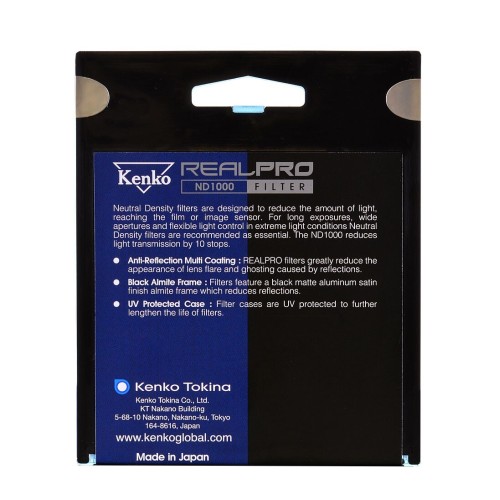 Светофильтр Kenko REALPRO ND1000 нейтрально-серый 67mm