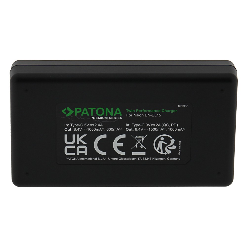 Зарядное устройство Patona Premium Twin Performance PD для аккумуляторов Nikon EN-EL15