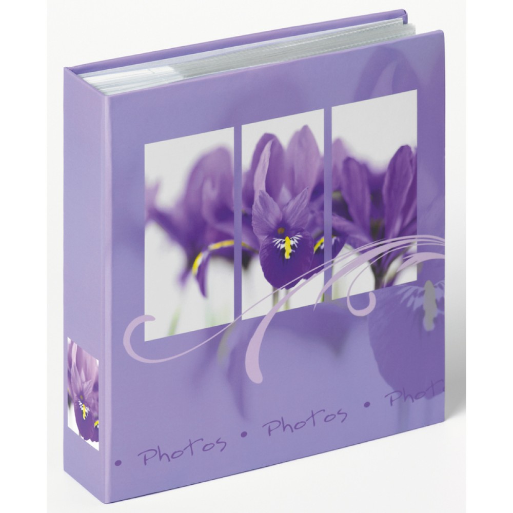 Фотоальбом Walther Flora 10x15 на 200 фото, с кармашками, картон, фиолетовый (EA-151)