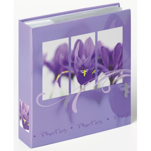 Фотоальбом Walther Flora 10x15 на 200 фото, с кармашками, картон, фиолетовый (EA-151)