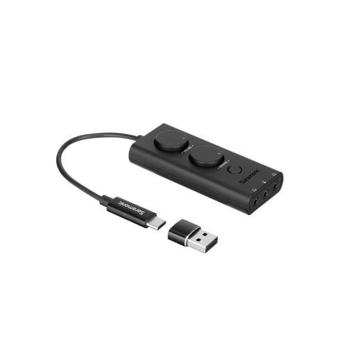 Внешняя звуковая карта Saramonic SR-EA5 USB Type-C для микрофона и наушников 3,5 мм