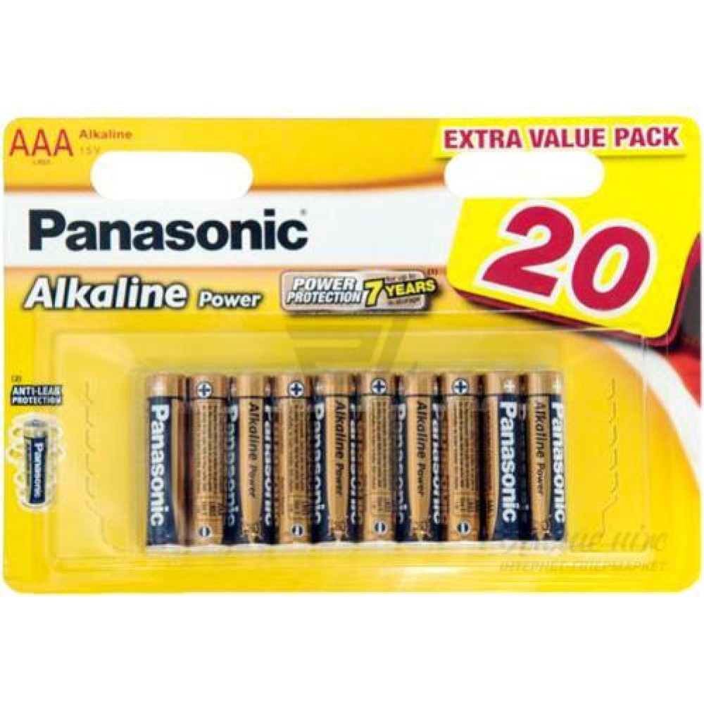 Батарейки Panasonic Alkiline power AAA щелочные 20 шт