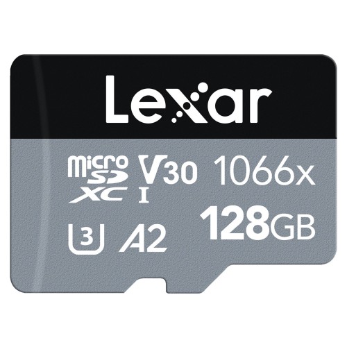 Карта памяти Lexar Professional 1066x Silver microSDXC 128GB UHS-I U3 V30 A2, R/W 160/120 МБ/с