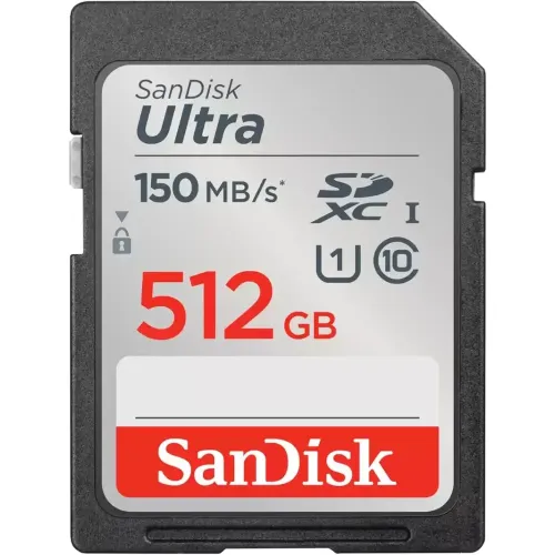 Карта памяти SanDisk Ultra SDXC 512GB UHS-I U1, R 150 МБ/с