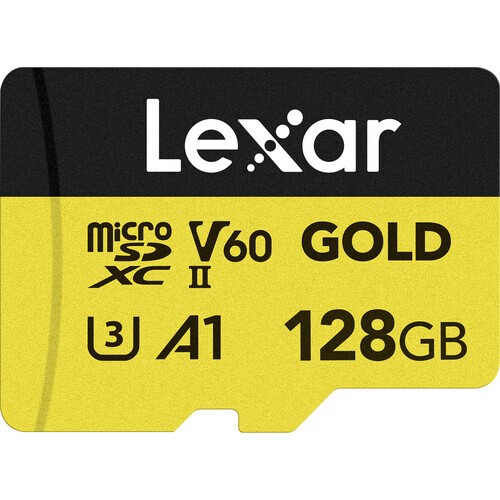 Карта памяти Lexar Professional GOLD microSDXC 128GB UHS-II U3 V60 C10 A1, R/W 280/100 МБ/с