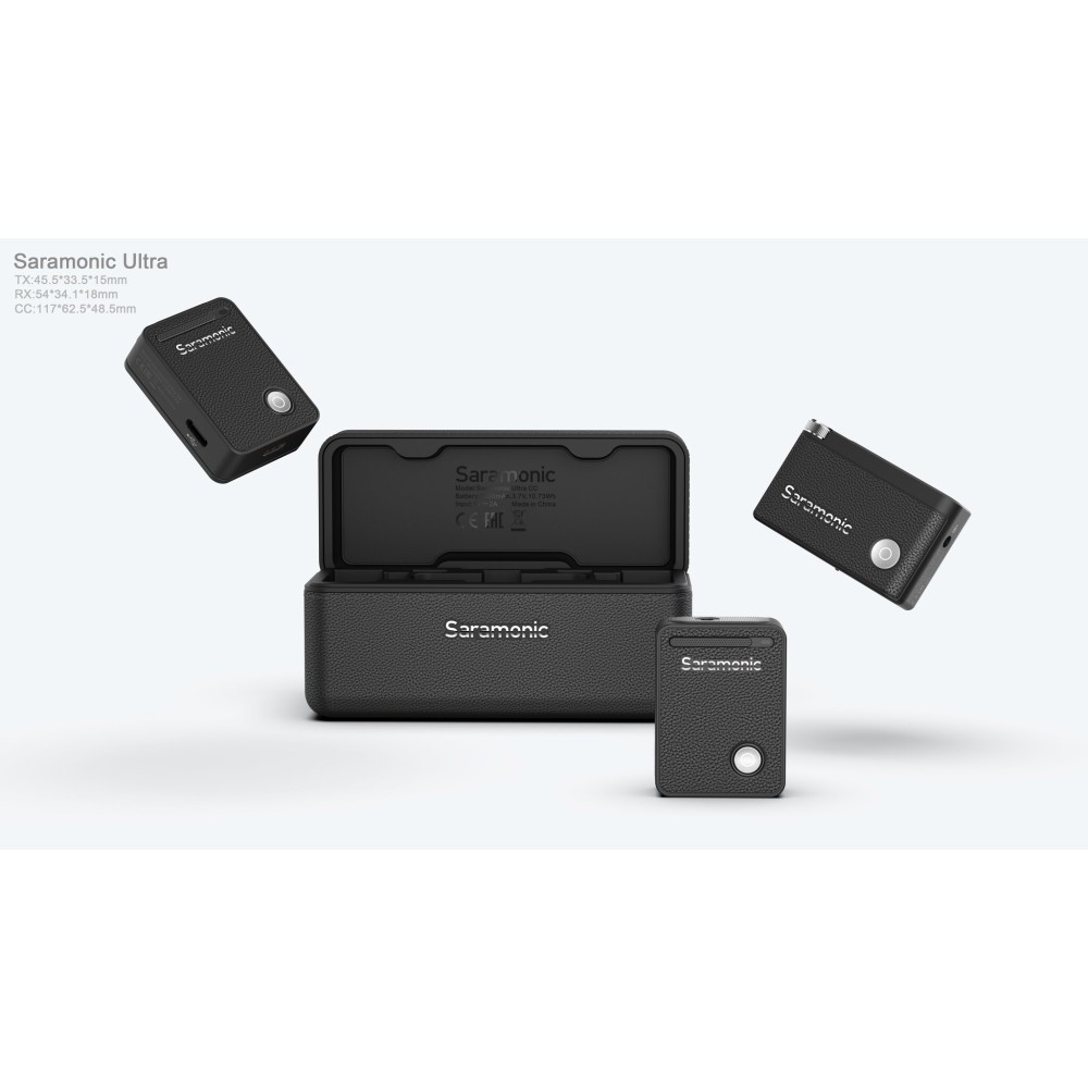 Радиосистема Saramonic Ultra 03 (TX+TX+RX) приёмник + 2 передатчика универсальная с петличками, чёрн