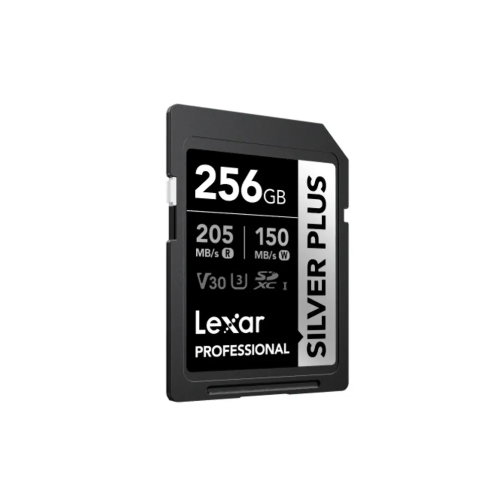 Карта памяти Lexar Professional SILVER PLUS SDXC 256GB UHS-I U3 V30 C10, R/W 205/150 МБ/с